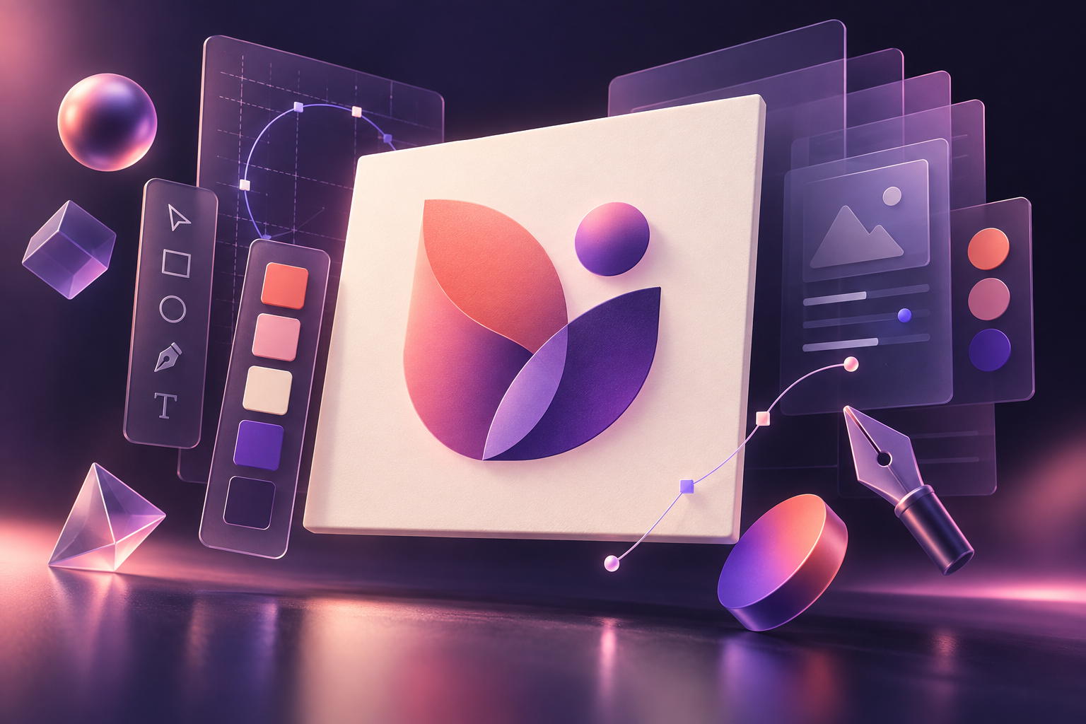 PIXEVOS Logo Maker concept artwork for a custom WordPress plugin