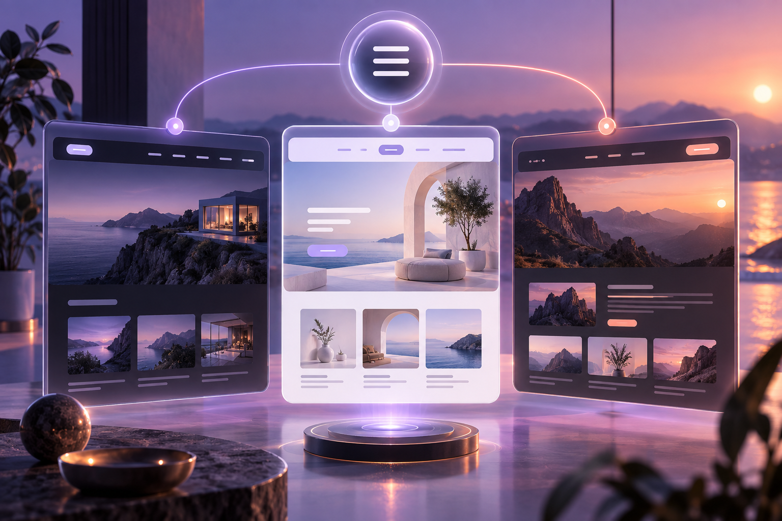 MenuX Pro concept artwork for a custom WordPress plugin