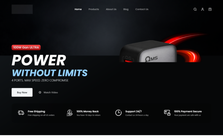 Screenshot of the OMS Global website homepage